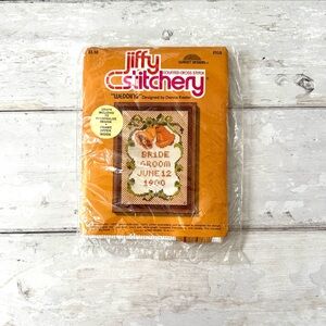 Wedding Cross Stitch Kit Jiffy Counted Cross Stitch Craft Sunset Designs NEW